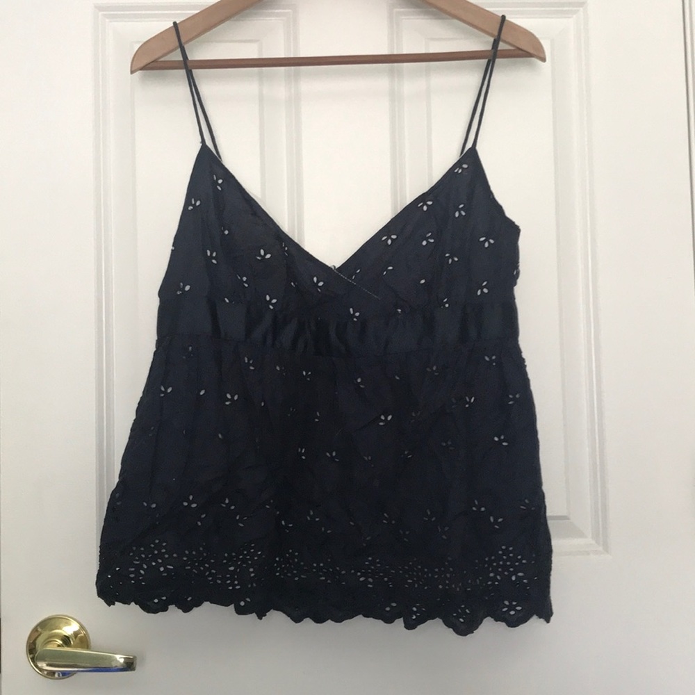 Bohemian eyelet tank top
